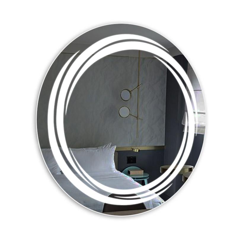 Зеркало в ванную комнату c подсветкой led круглое 800х800 мм (L42)