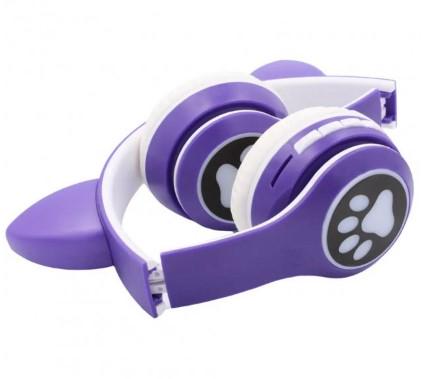 Наушники беспроводные Cat Ear Purple VZV-23M с кошачьими ушками и подсветкой Фиолетовый - фото 8 Наушники беспроводные Cat Ear Purple VZV-23M с кошачьими ушками и подсветкой Фиолетовый - фото 8