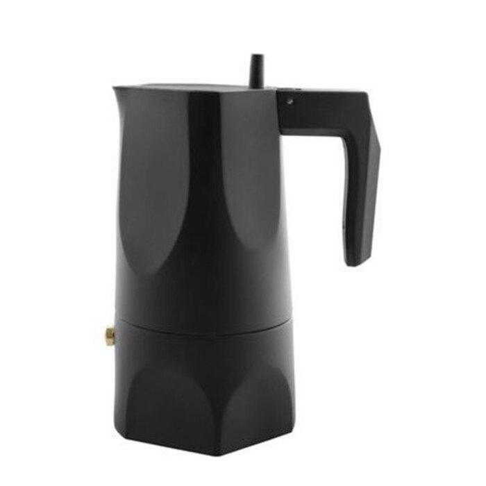 Гейзерная кофеварка для эспрессо Alessi Ossidiana 150 мл Черный (2522667)