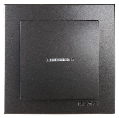 Вимикач одноклавішний з підсвічуванням Nilson Touran Антрацит (00000011884)
