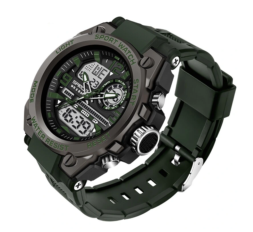 Наручний годинник Sanda 6024 Black-Military Wristband