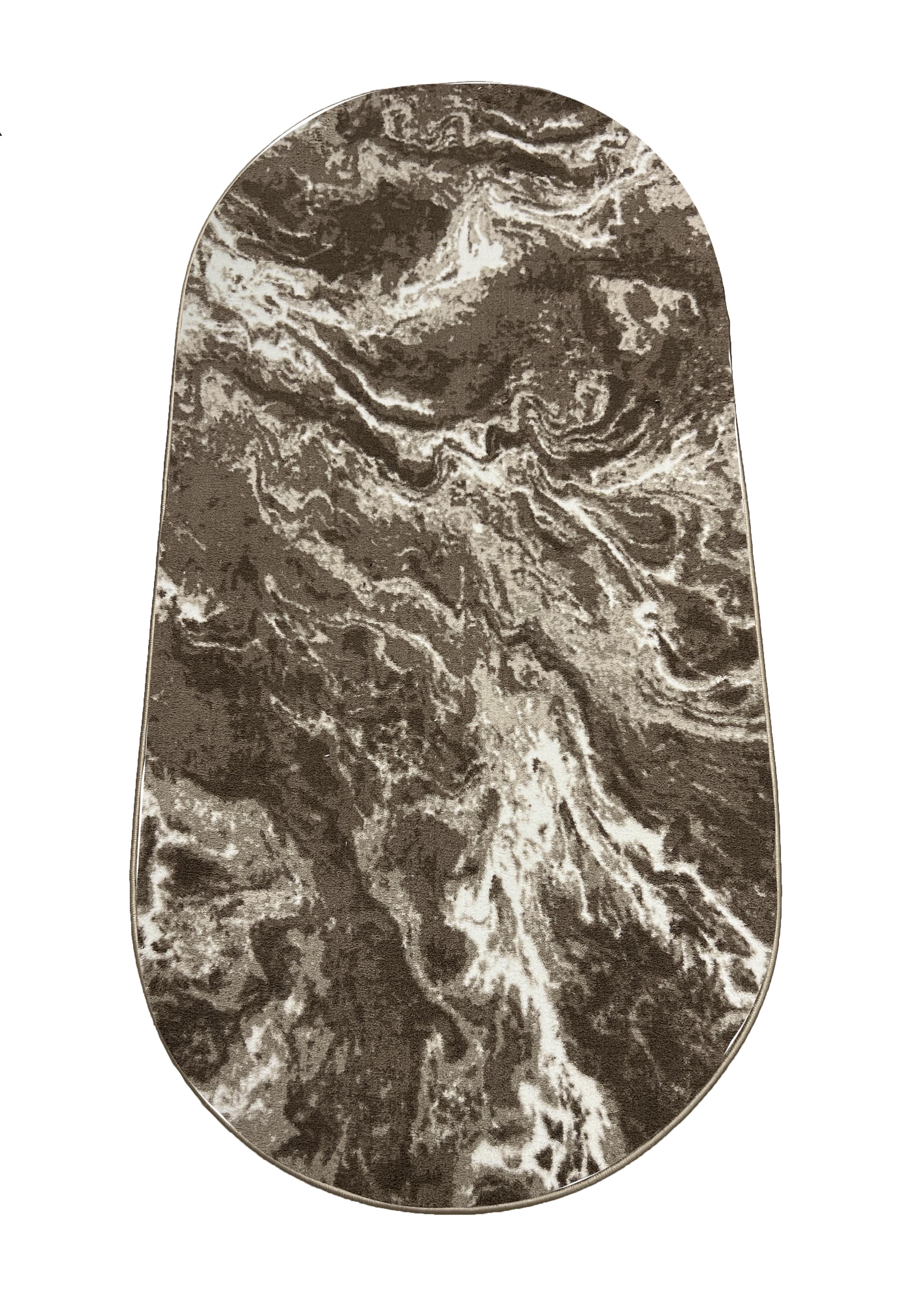 Ковер Epic на прорезиненой основе 60x110 см овал Бежевый (23090690220GO8) - фото 1