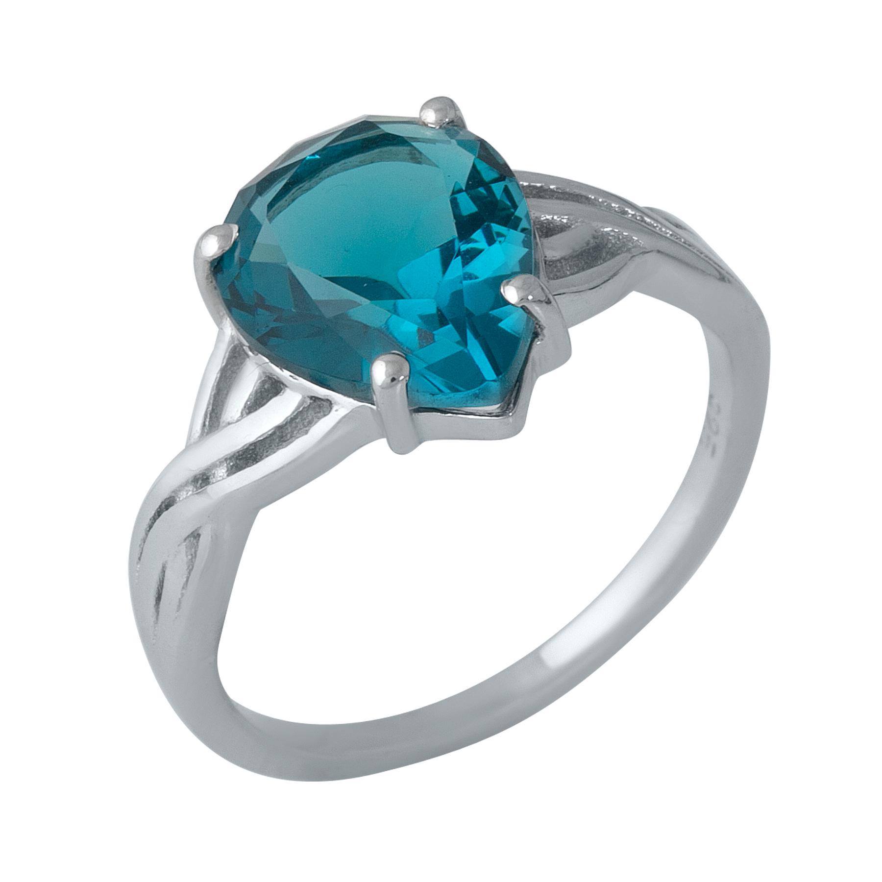 Кольцо серебряное Tiva с топазом Лондон Блю 2,863 ct 2,73 г р. 18 (1988480)