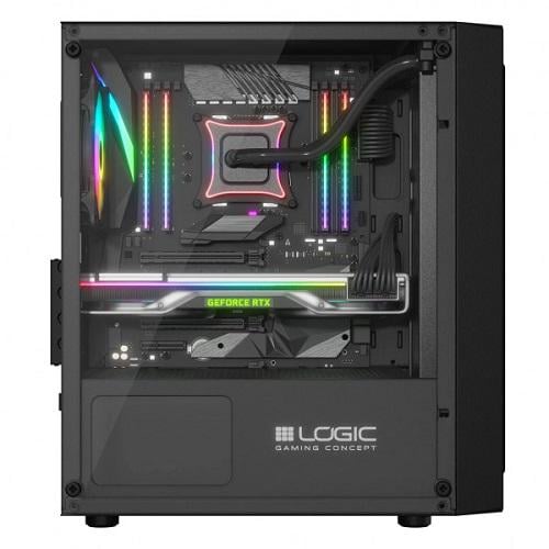 Корпус для ПК LogicConcept AM-ATOS-10-0000000-0002 ATOS MESH/GLASS ARGB 3x120 мм без БЖ mATX Black (570529) - фото 5