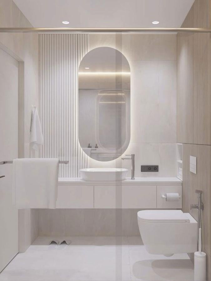 Зеркало овальное с подсветкой Капсула XL 85х170 см (10005XL-85170stW)