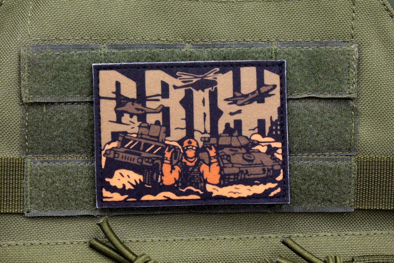 Шеврон "ДВІЖ" 6,5х9 см (2365355349) - фото 2 Шеврон "ДВІЖ" 6,5х9 см (2365355349) - фото 2