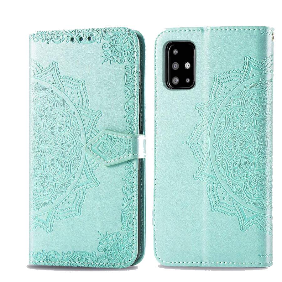 Кожаный чехол (книжка) Art Case с визитницей для Samsung Galaxy A51 Бирюзовый - фото 2