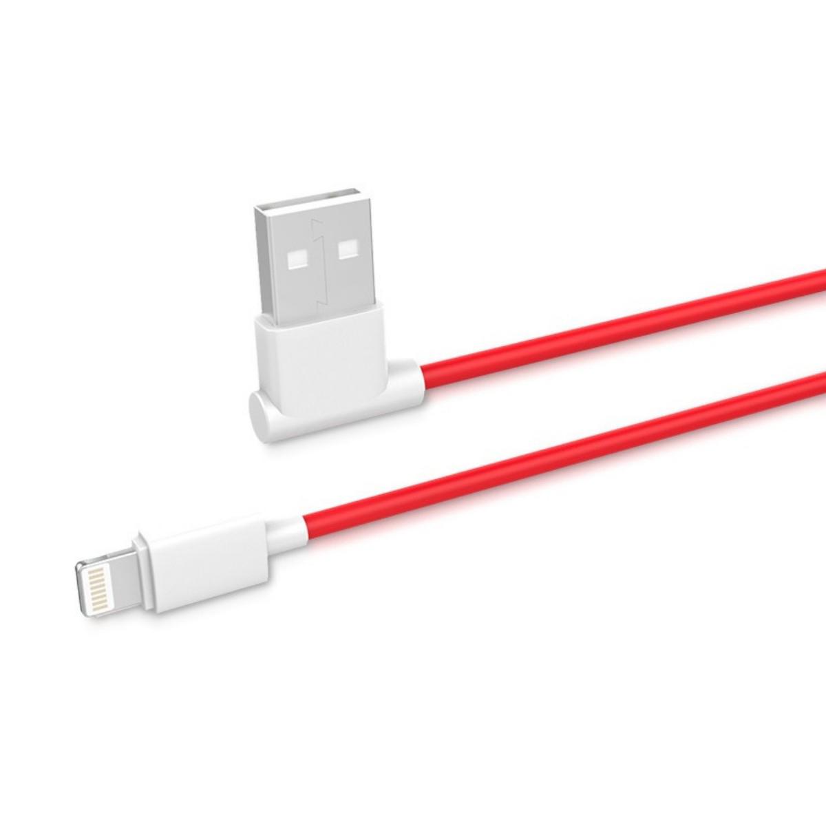 Кабель Hoco UPL11 L shape changing cable for Lightning Red