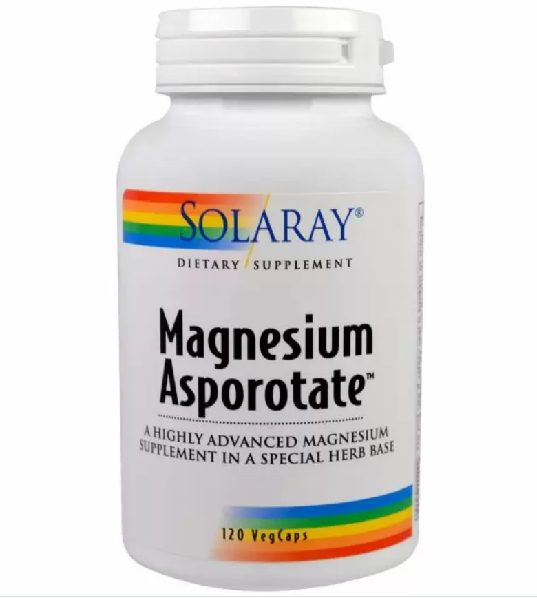 Мікроелемент Магній Solaray Magnesium Asporotate 120 Veg Caps (SOR-04621)