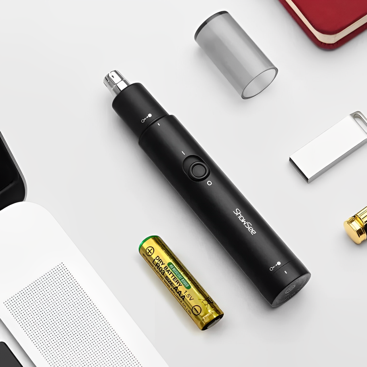 Триммер для носа ShowSee Nose Hair Trimmer C1-BK беспроводной со съемной плавающей головкой Black (001067) - фото 5 Триммер для носа ShowSee Nose Hair Trimmer C1-BK беспроводной со съемной плавающей головкой Black (001067) - фото 5