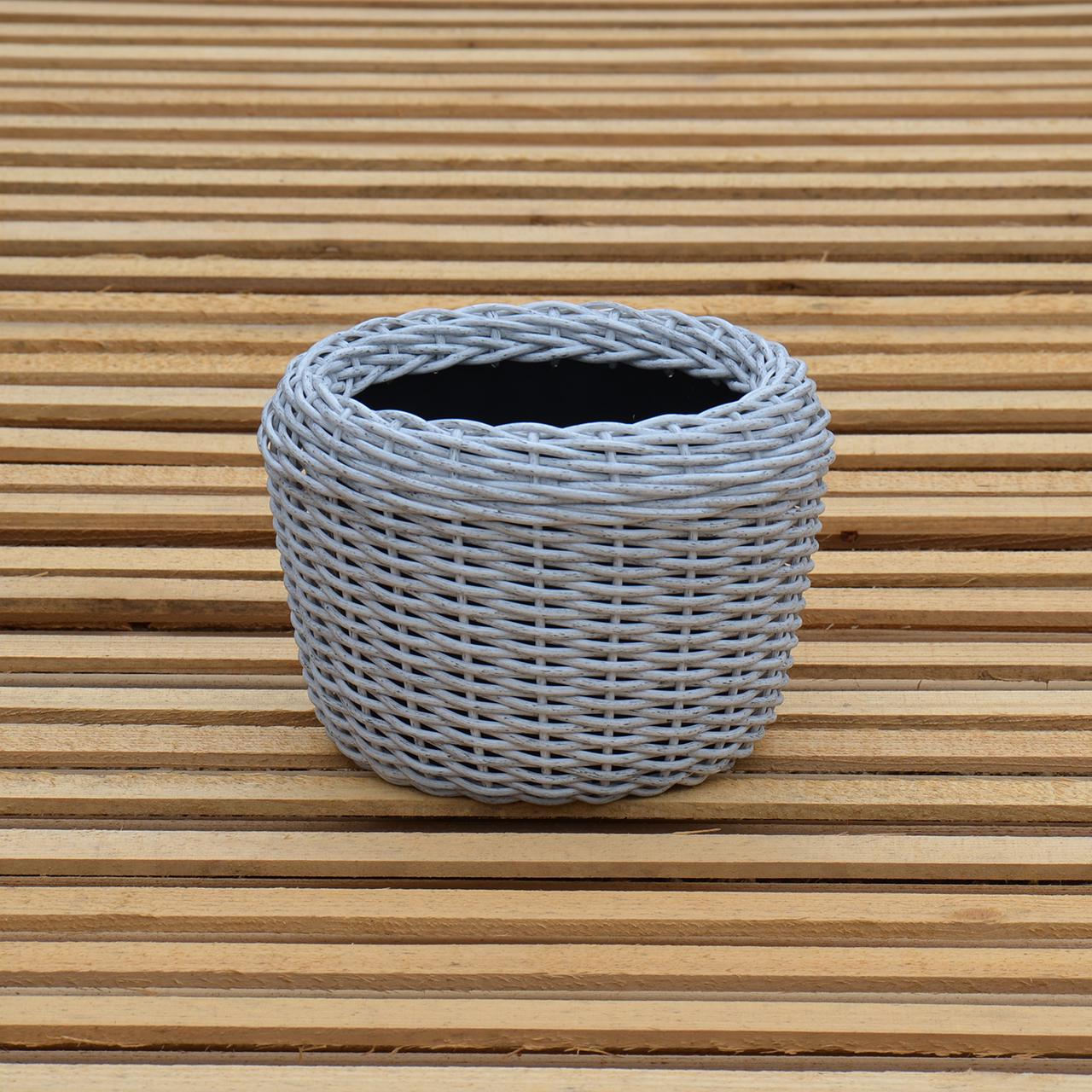 Кашпо для рослин з штучного ротангу 12 л Біла береза (11717134) - фото 6 Кашпо для рослин з штучного ротангу 12 л Біла береза (11717134) - фото 6