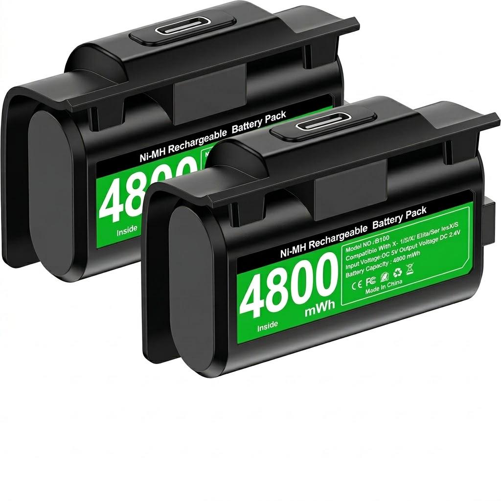 Акумулятори для геймпада Xbox DINOSTRIKE 4800mWh USB-C Ni-MH 2 шт. (33503286)
