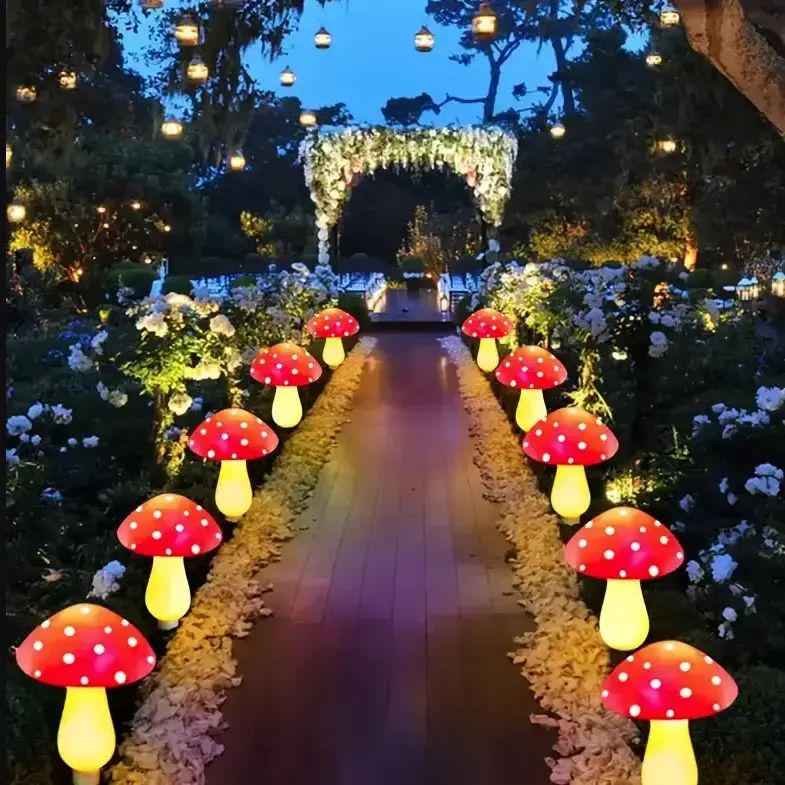 Декоративна гірлянда Мухомори з сонячною батареєю/8 режимів світіння 6 ламп у формі мухомора автономна (opt-105042) - фото 4 Декоративна гірлянда Мухомори з сонячною батареєю/8 режимів світіння 6 ламп у формі мухомора автономна (opt-105042) - фото 4