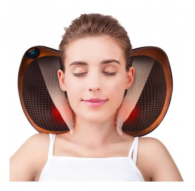 Подушка массажная Massage Pillow для шеи и спины с инфракрасным подогревом - фото 3 Подушка массажная Massage Pillow для шеи и спины с инфракрасным подогревом - фото 3