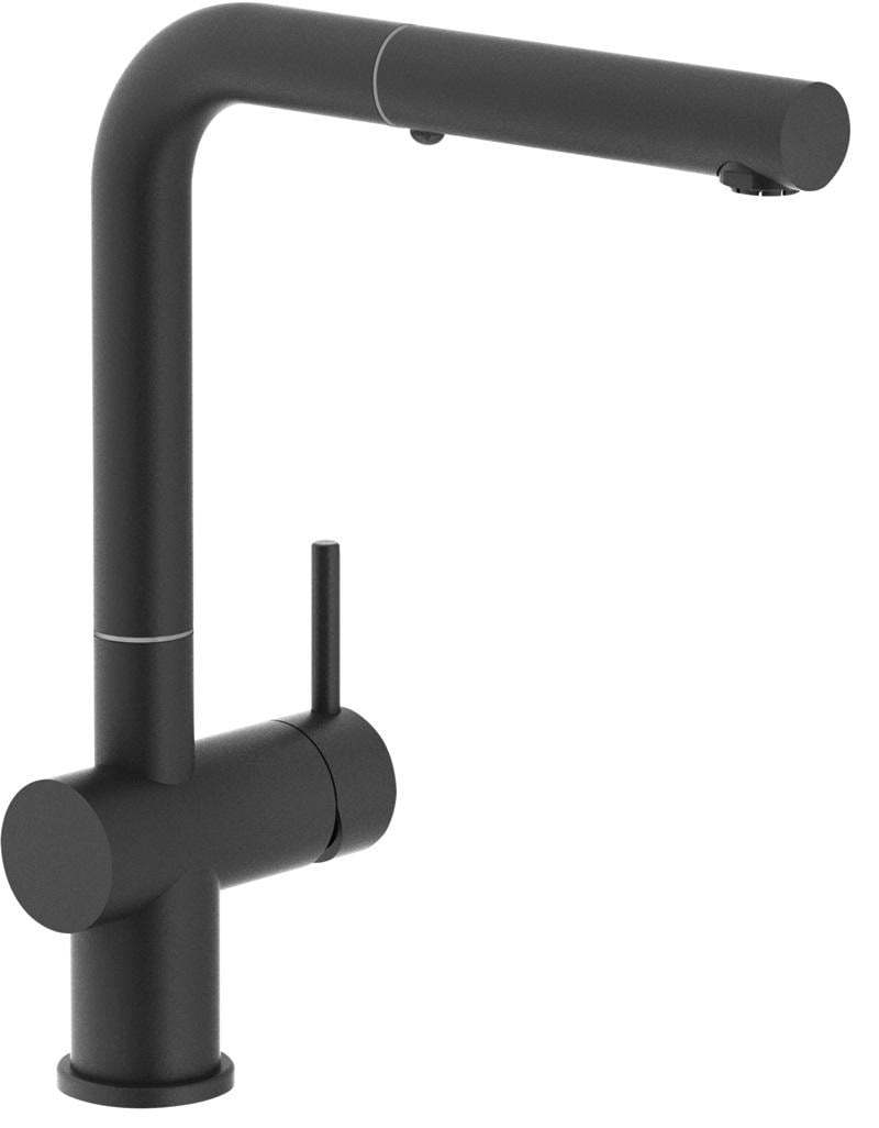 Смеситель Franke Active Plus Super Metallic Pull Out с выдвижным изливом и функцией душа Черный матовый (115.0524.890)