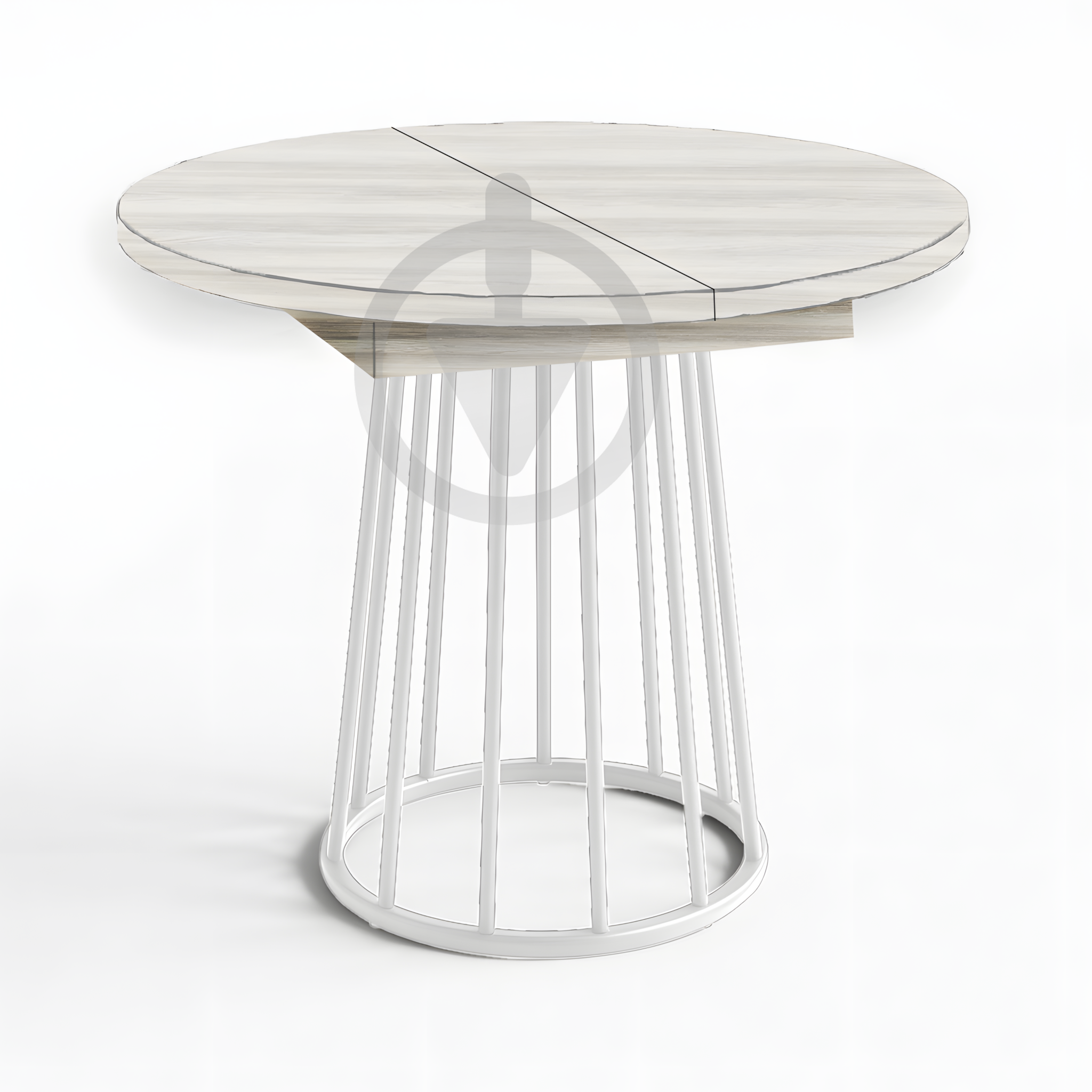 Стол кухонный раскладной RoMax Elegant Slide 110x75/140x75 см Loft Дуб Серфсайд/Белый