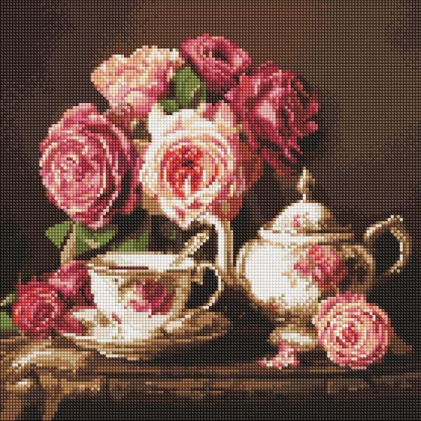 Алмазная мозаика Ideyka Розы в темноте 40x40 см (Id-AMO8344)