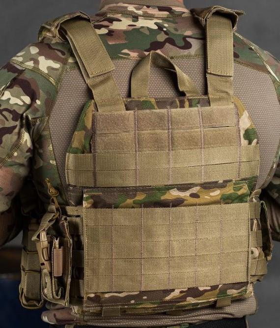 Плитоноска Asdag 4 точки швидкого скидання 7 підсумків Мультикам (2472511822) - фото 5