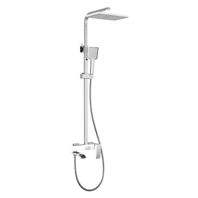 Душевая колонна KOER KB-56007-04 со смесителем/3 функции Хром/Белый (KR5159)