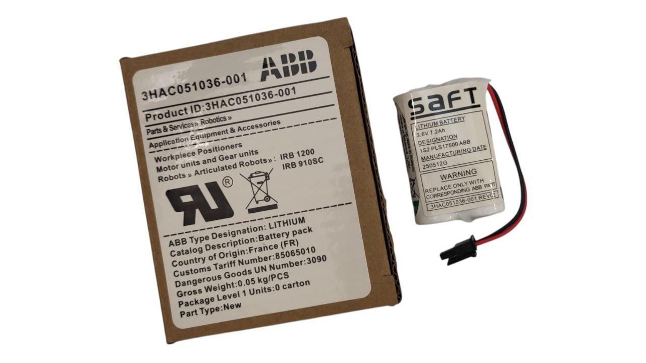Аккумулятор для ABB 1s2 PLS17500/IRB 1200/IRB 910SC/3HAC051036-001 REV02/3HAC051036-001-C CS-ARB910SL/3HAC051036-001