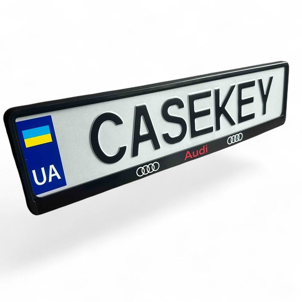 Авторамка з лакованим друком Audi (auramka5)