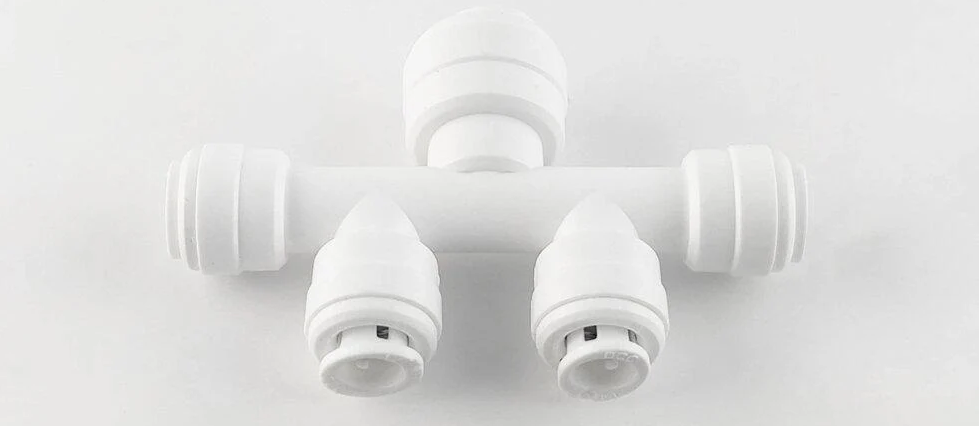 Фитинг раздельный 1805-D трубка 1/4"х1/4"х1/4"х3/8"х1/4"х1/4" (66778802633)