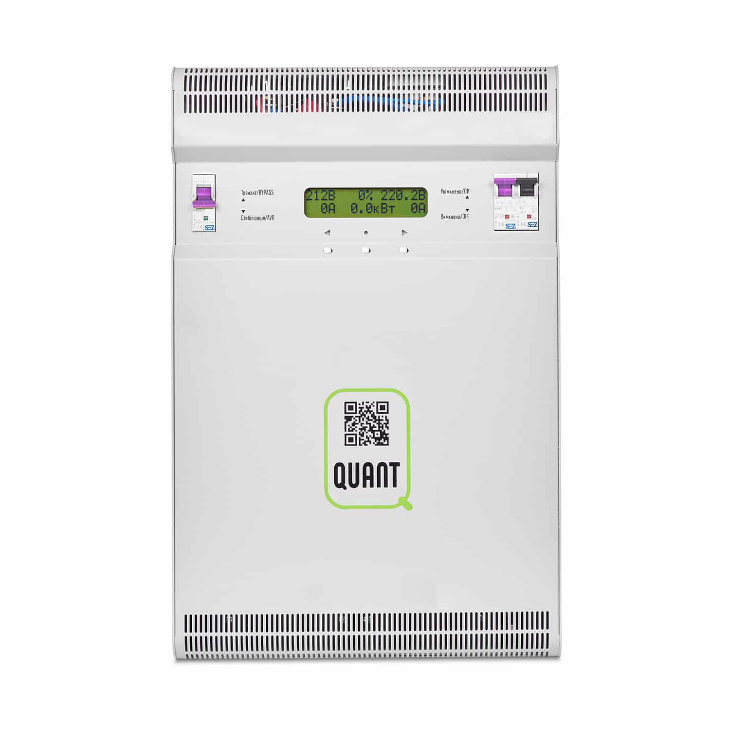 Стабілізатор напруги Quant-7 однофазний інверторний 7 kW Light Grey (QUANT-07-1F) - фото 2