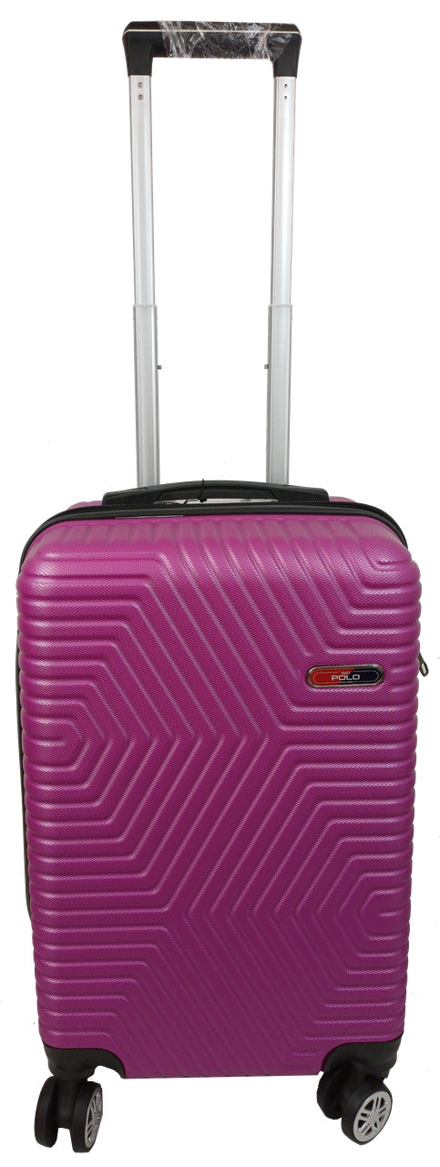 Валіза на колесах маленька GD Polo з АБС-пластику 45 л Темно-рожевий - фото 3