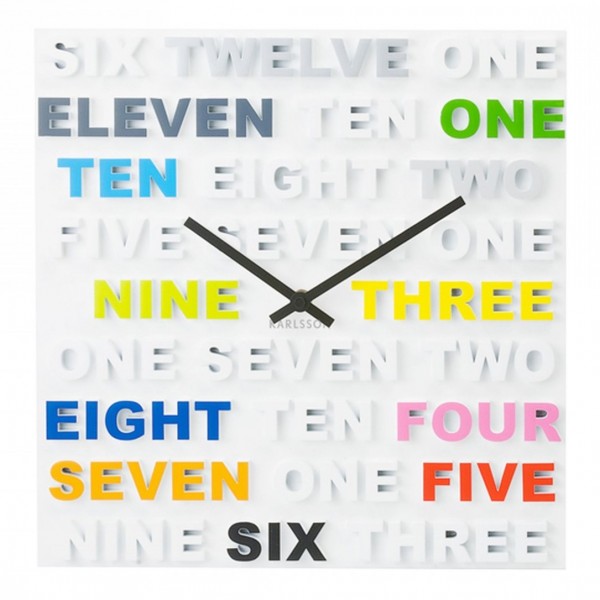 Часы настенные One Two Three Разноцветный