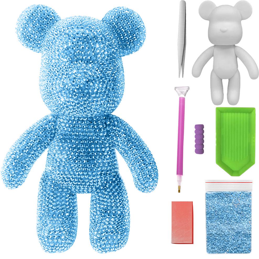Алмазная мозаика SHLab Мишка Голограммные Стразы 33 см Light Blue (41372-0B)