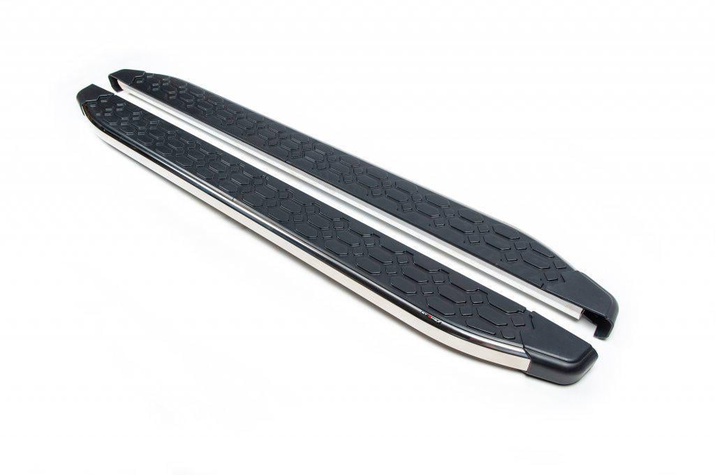 Пороги боковые BlackLine для Isuzu D-Max 2007-2012 гг. алюминий 2 шт. (90385)