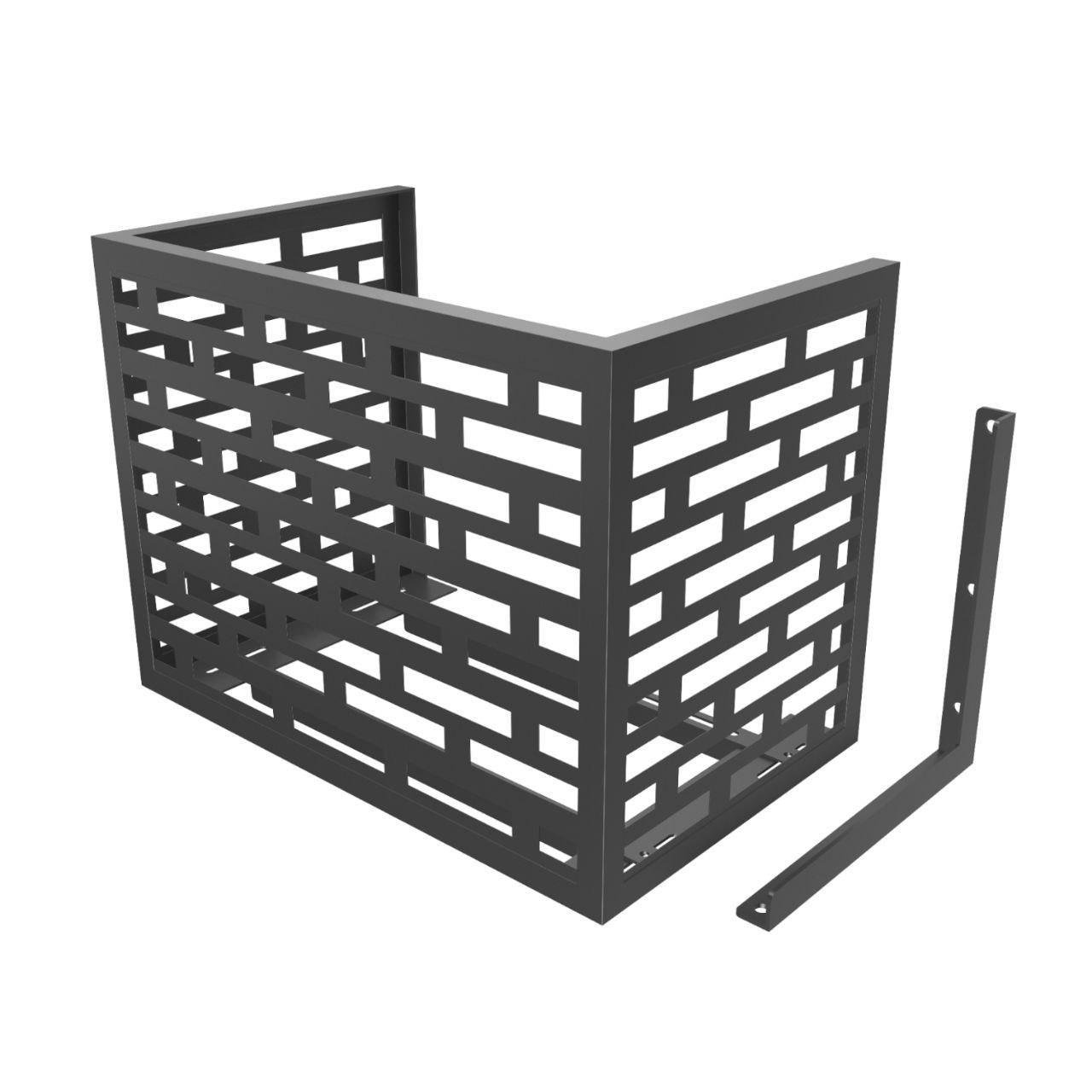 Корзина перфорированная КФП-3,2 Кирпич декоративный фасадный 900х700х500 мм для блоков климатического оборудования (2006816575/488)