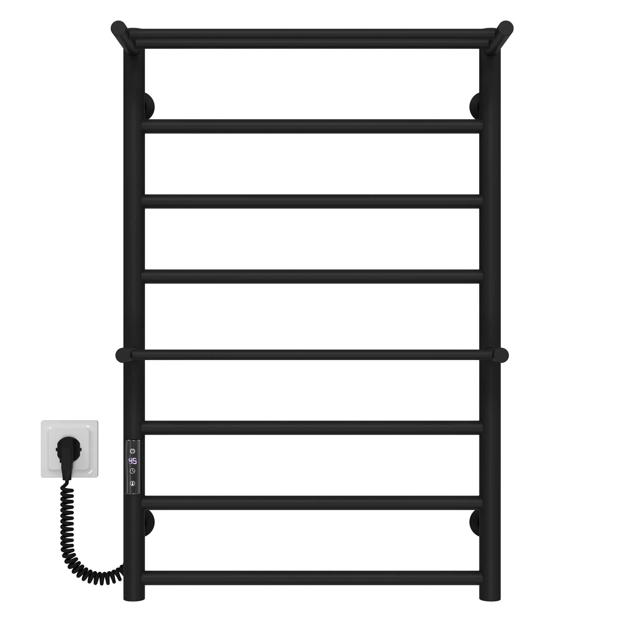 Рушникосушарка електрична Deffi Терма Плюс П8 JD03 ліве підключення нержавіюча сталь 500х800 мм Чорний (C.TA.80.50.8.E.B.L.1)