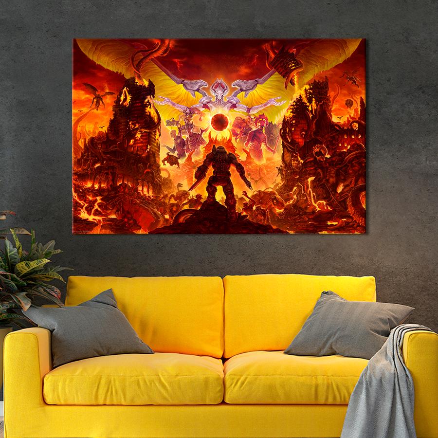 Настенний декор Ад на постере Doom Eternal 80x54 см (A230-1)