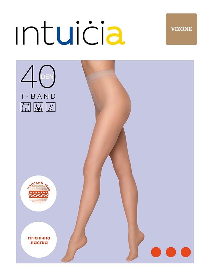 Колготи жіночі капронові Intuicia T-BAND 40 den 3р. Vizone