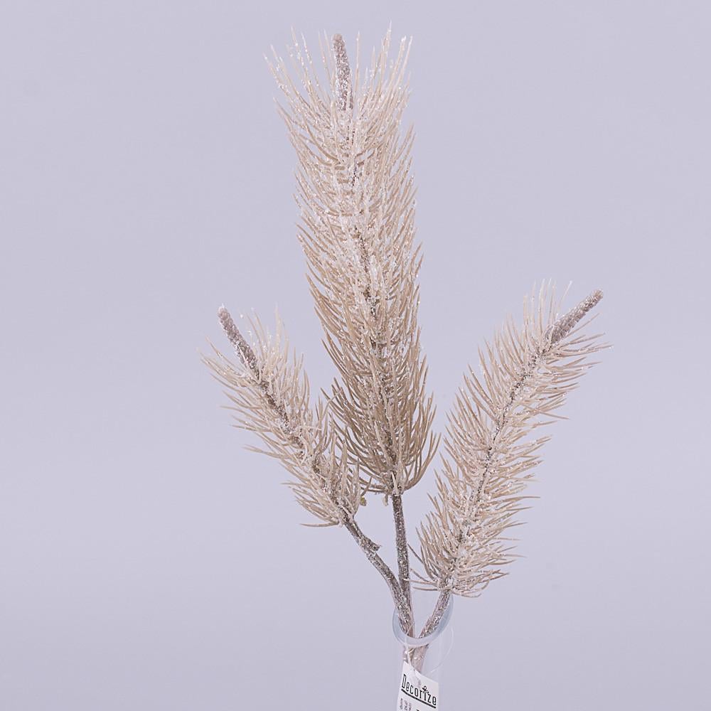 Ветка Ели тройная пастель Телесный (3279-3)