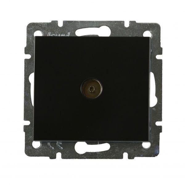 Розетка Lezard Rain телевизионная проходная без рамки Антрацитовый (703-4288-129)