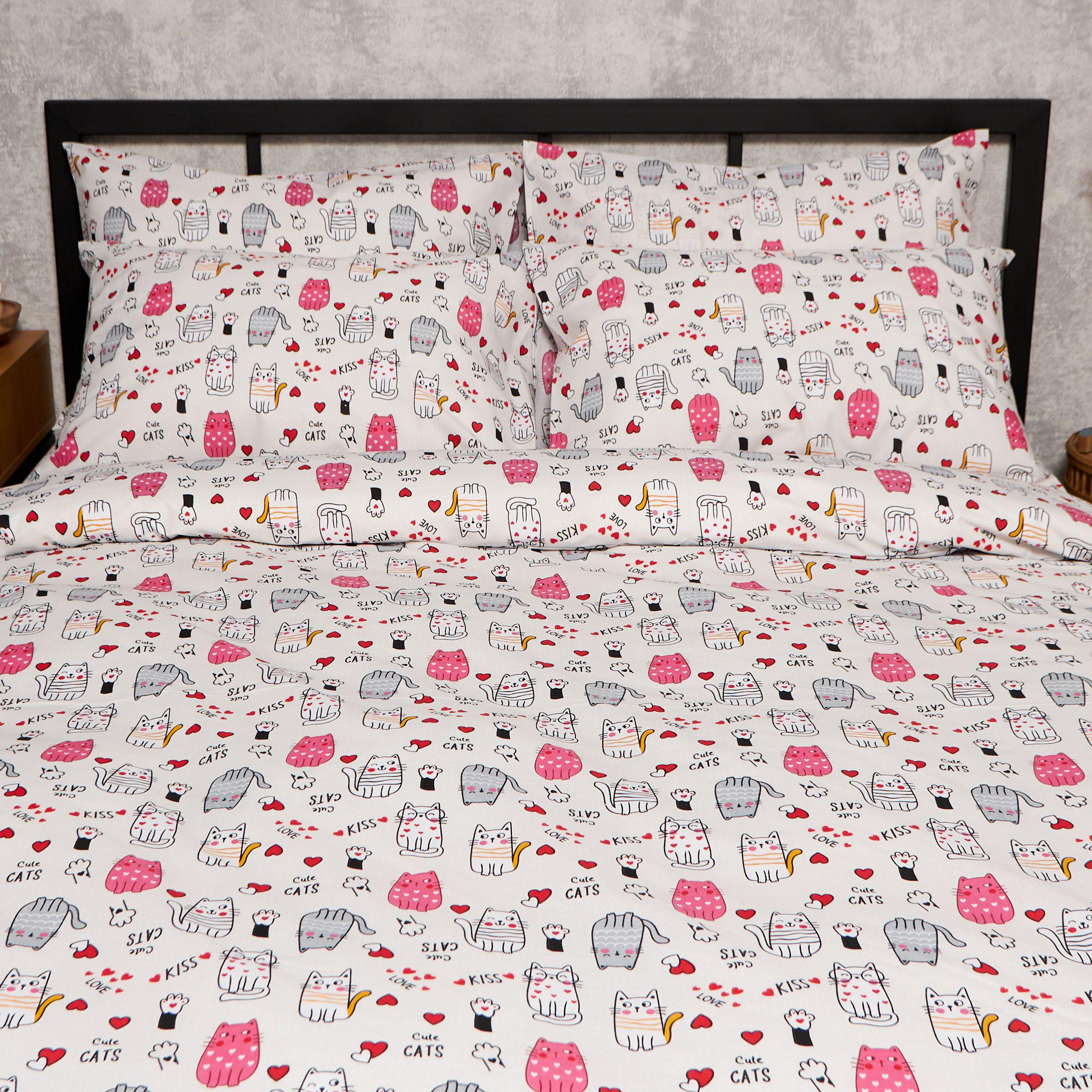 Набор наволочек Moon&Star Бязь Gold Люкс 40х40 см 2 шт. Cute Cats (MS-840001326)