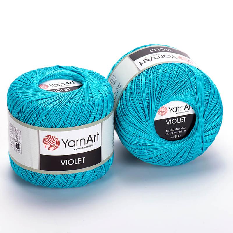 Пряжа YarnArt Violet 08 Ярко-бирюзовый