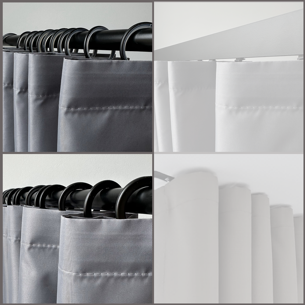 Штора для ванны и душа SHHHADE серия Premium с кольцами 140х220 см Темно-серый (1030004) - фото 3