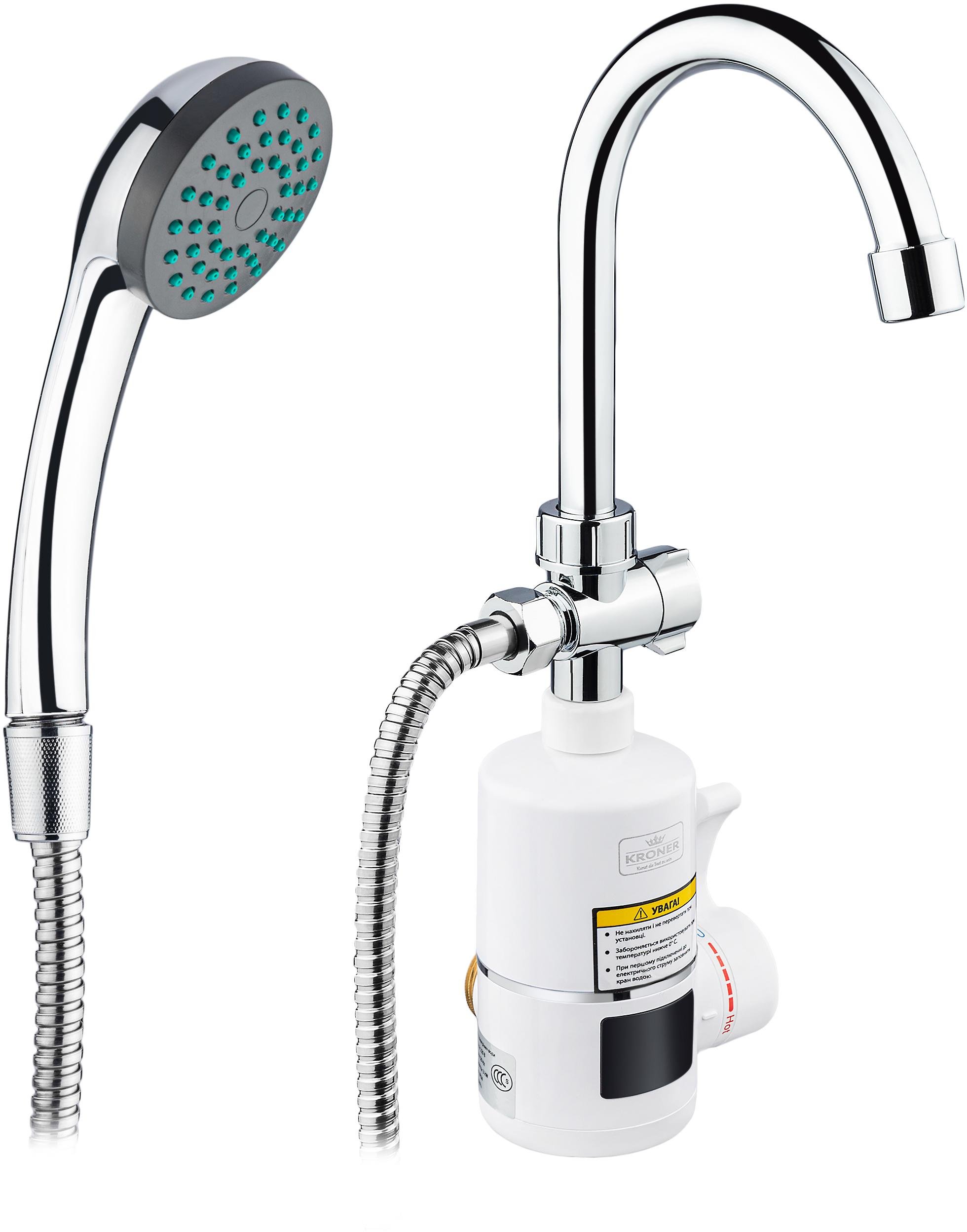 Монокран KRONER Volt CW190WMDS з електропідігрівом та душовим гарнітуром