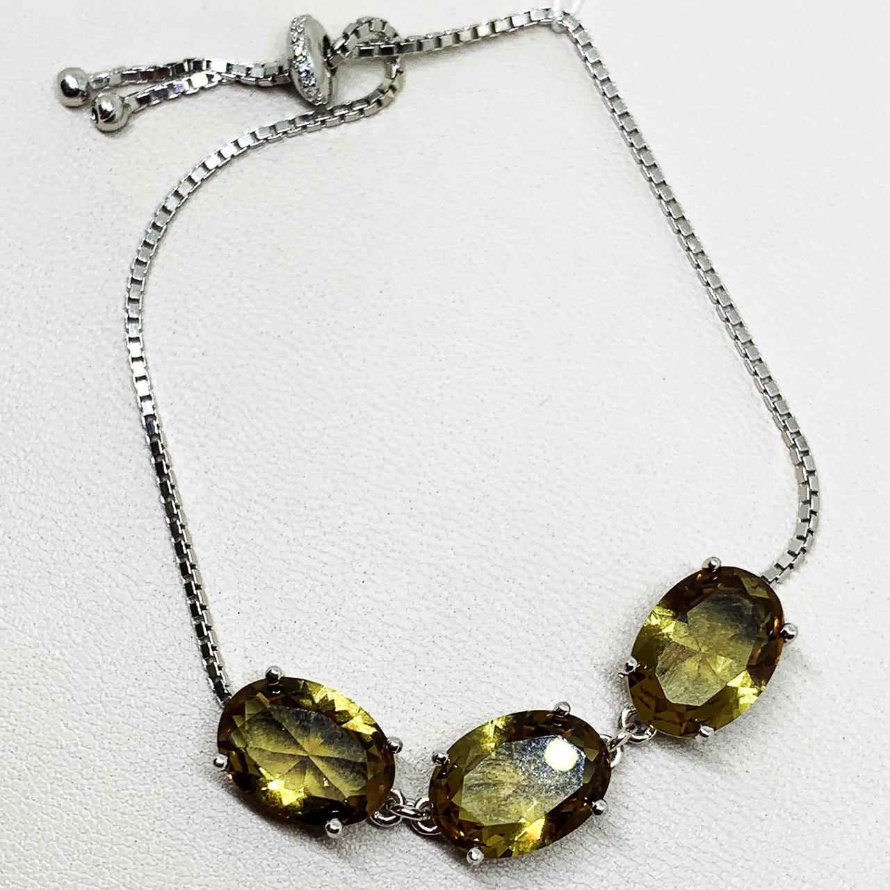 Браслет серебряный с султанитом р. 16-20 9,24 г