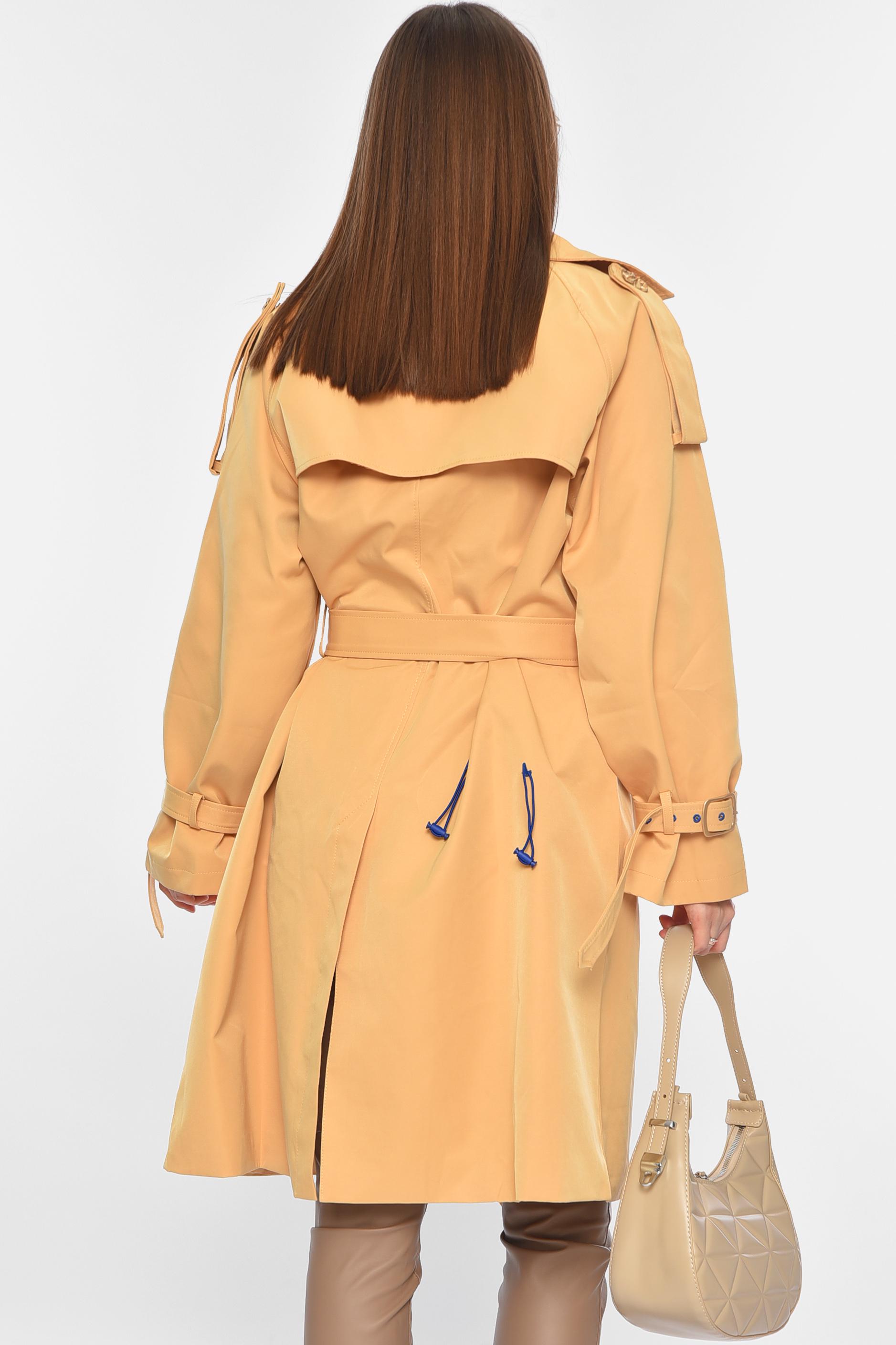 Тренч жіночий демісезонний S Гірчичний (179056) - фото 3 Тренч жіночий демісезонний S Гірчичний (179056) - фото 3