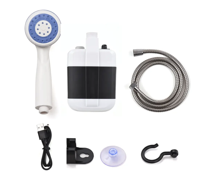 Портативний душ для кемпінгу з помпою на акумуляторі - фото 5