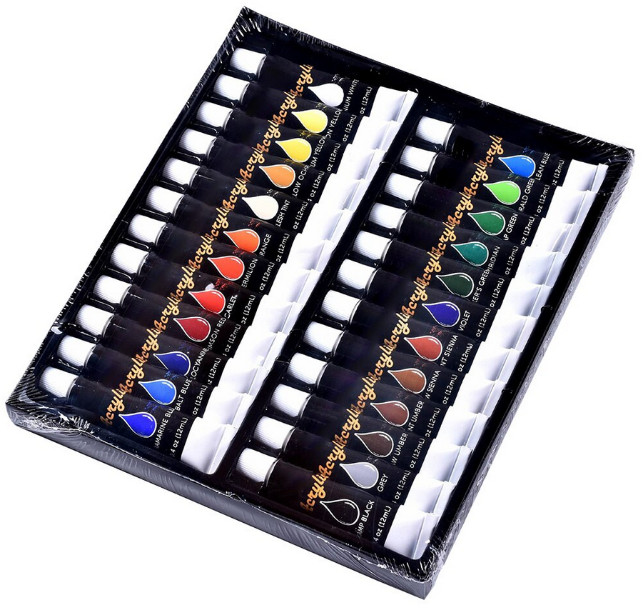 Набір акрилових фарб AcryLic Paint 24 кольори по 12 мл - фото 2