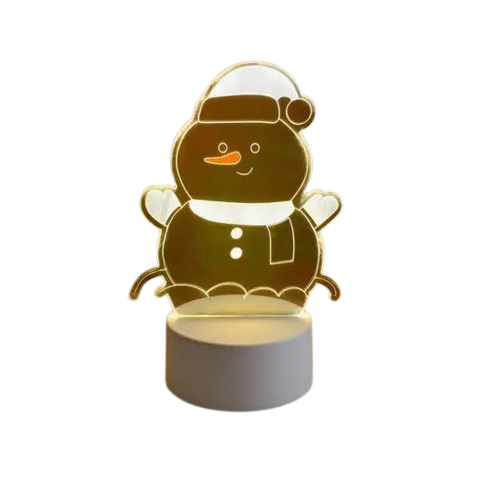 Ночник настольный 3D снеговик от USB (SAM-156)