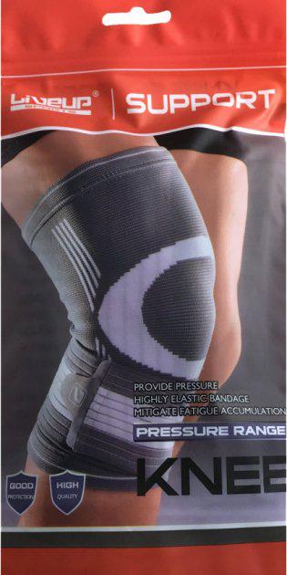 Фіксатор коліна LiveUP Knee Support S Сірий/Білий (LS5676-S) - фото 2