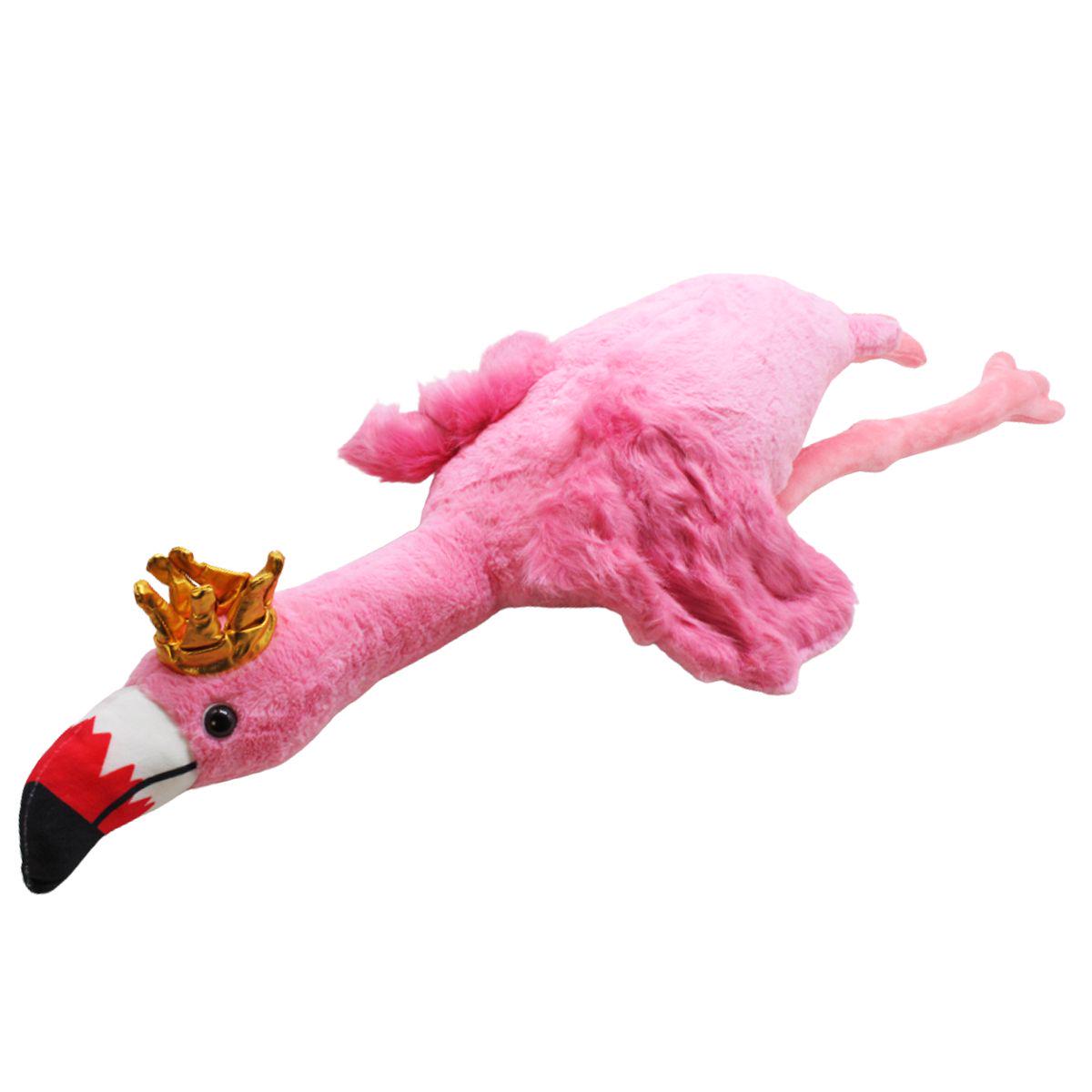 Мягкая игрушка Фламинго в короне 100 см Розовый (224407)