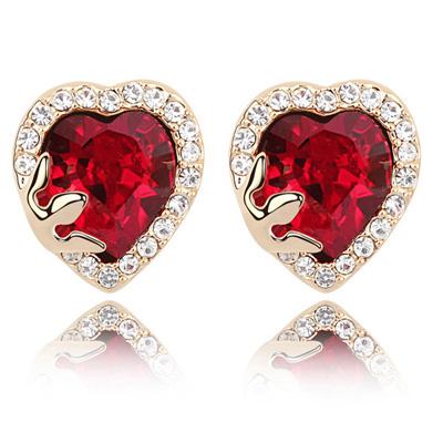 Серьги с кристаллами Сваровски Showfay 106723 Красный