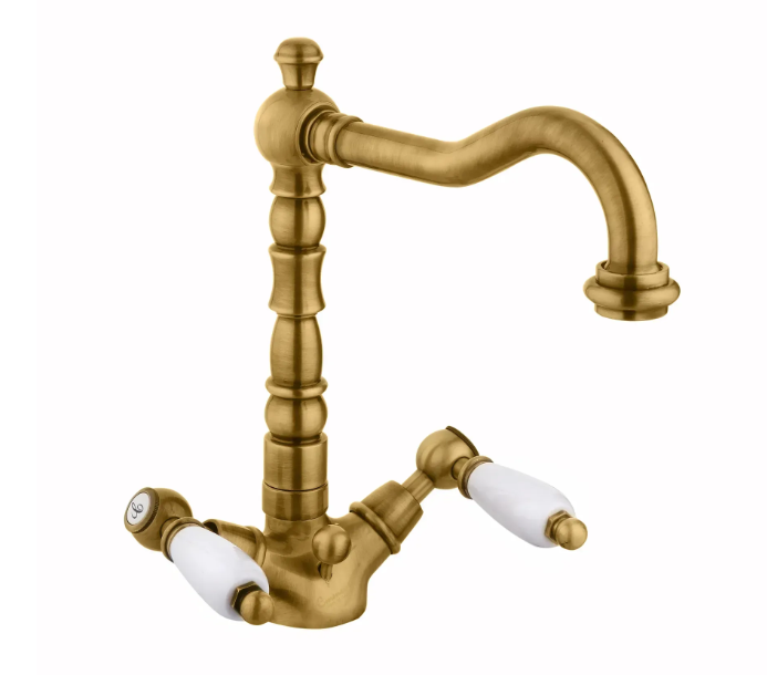 Змішувач кухонний Emmevi DECO old ретро Бронзовий (BR12613)